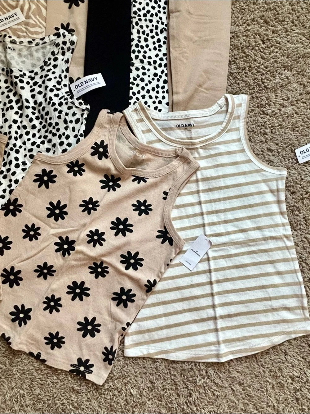 NWT ✨ Old Navy Neutral Girls Tank, Legging and Dress Set